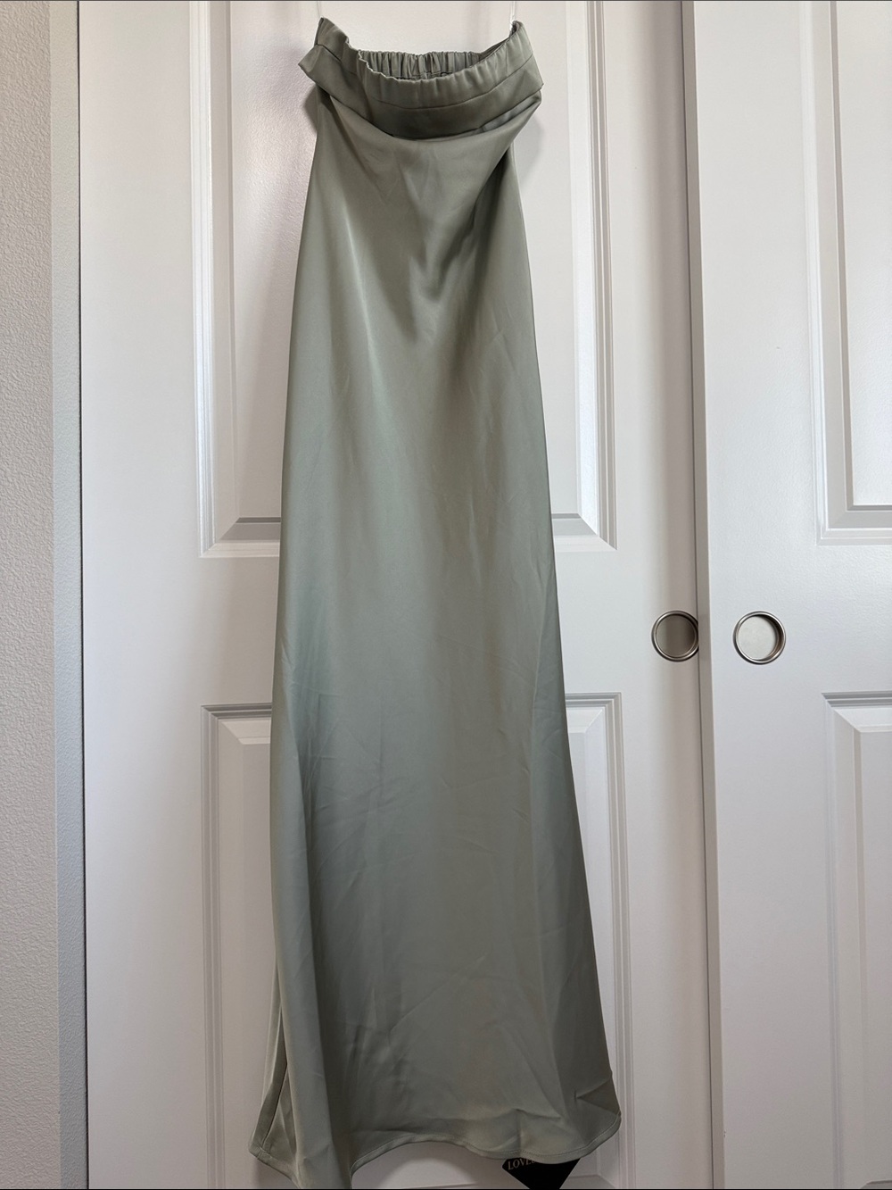 Strapless Dress Flowy XS Summer Evening Sage Green - Picture 7 of 7
